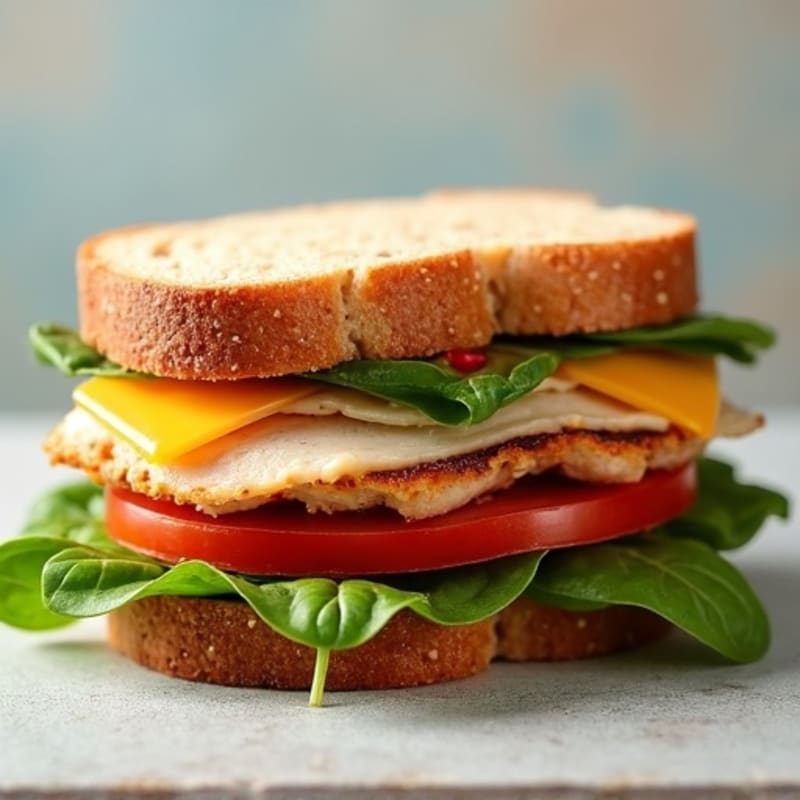 Roasted Turkey and Crunchy Veggie Sandwich