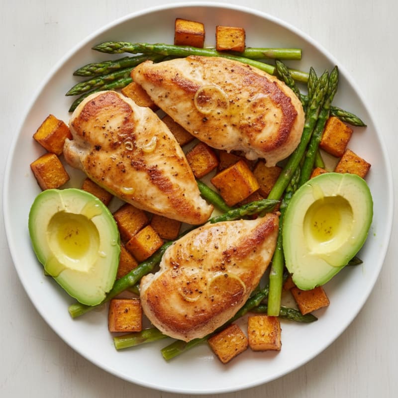 Sheet Pan Chicken and Roasted Sweet Potatoes