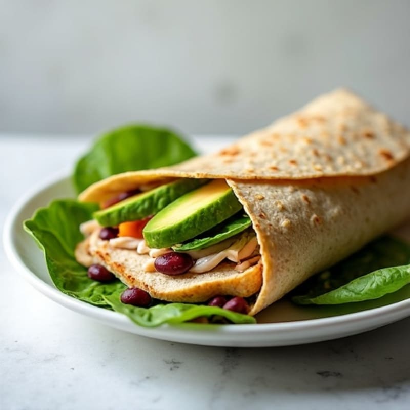 Lean Turkey and Creamy Avocado Wrap