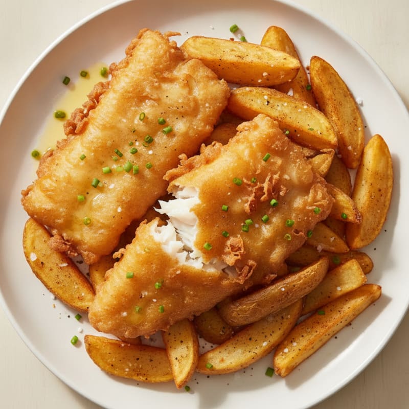 Classic Beer-Battered Fish and Chips