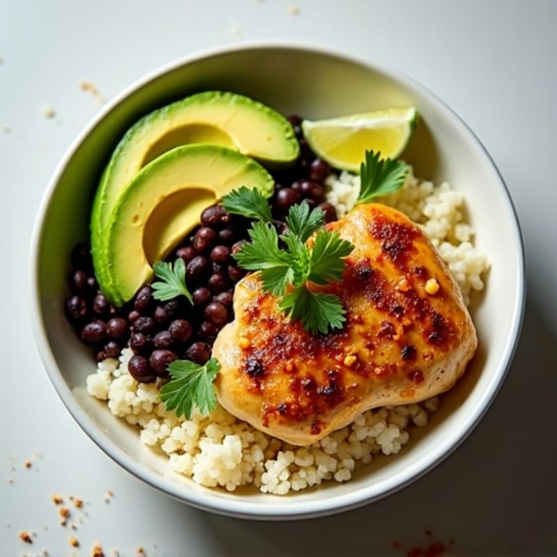 Cilantro-Lime Chicken Taco Bowl with Cauliflower Rice