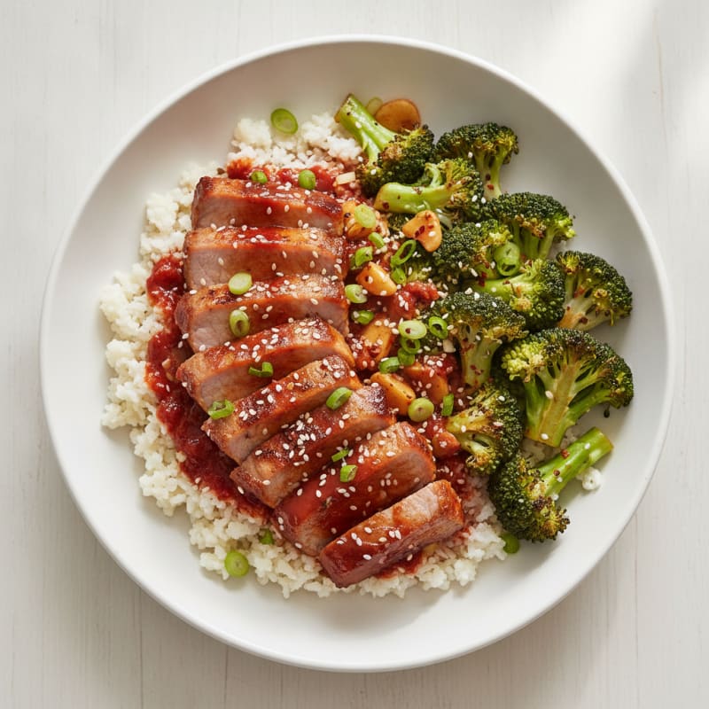 Spicy Gochujang Pork Belly Bowl