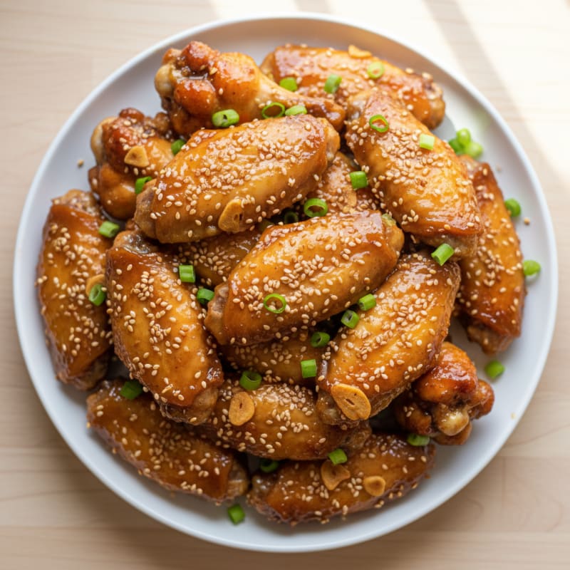 Honey-Glazed Chicken Wings with Sesame