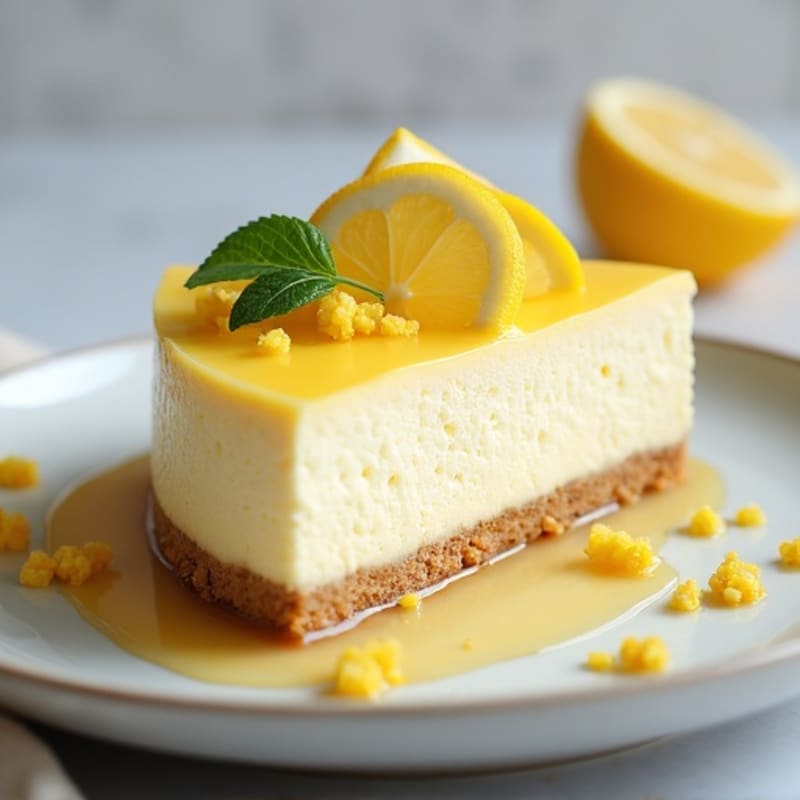 Protein Cheesecake with Lemon Zest
