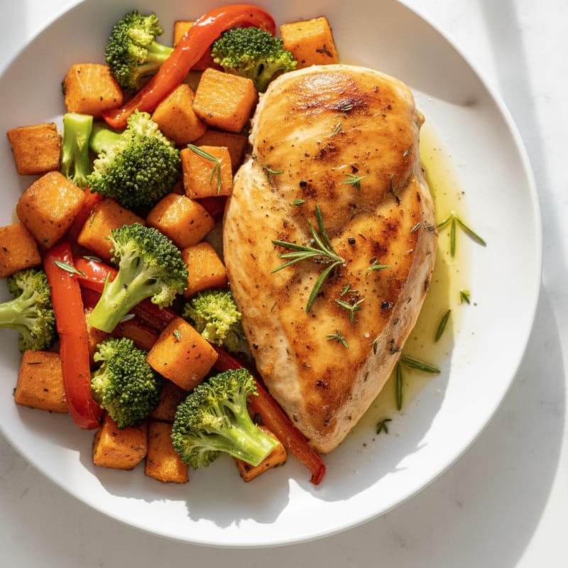 Herb-Roasted Chicken with Roasted Vegetables