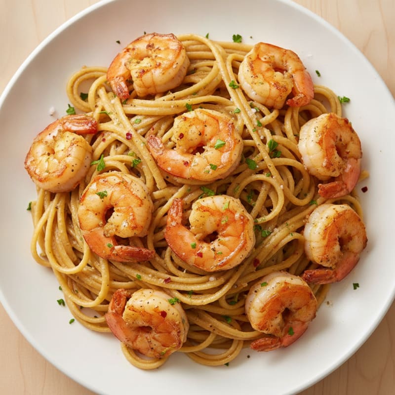 Garlic Butter Shrimp Scampi with Linguine