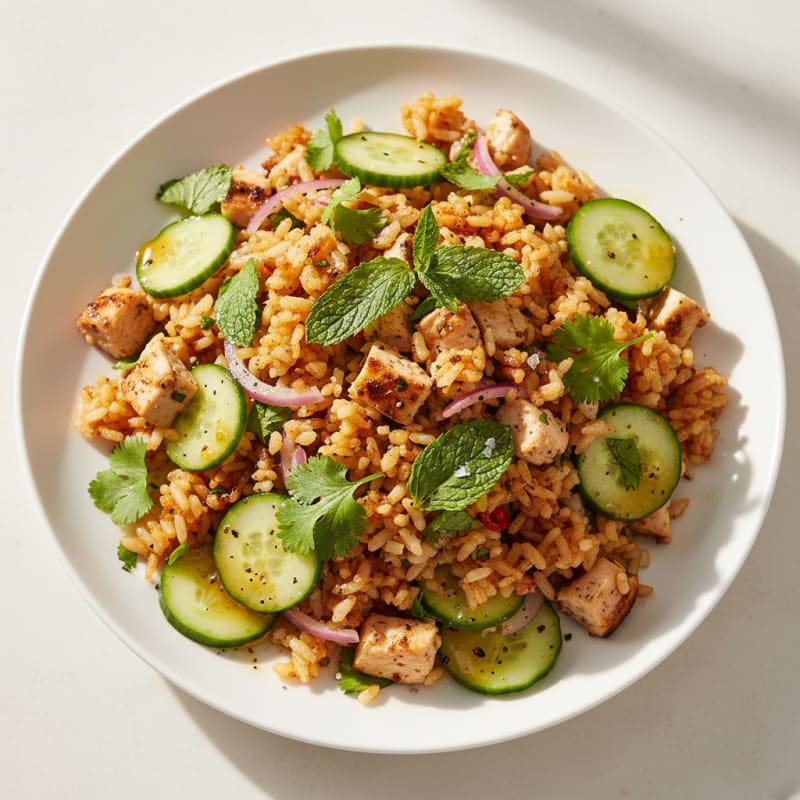 Pan-Seared Crispy Rice Salad