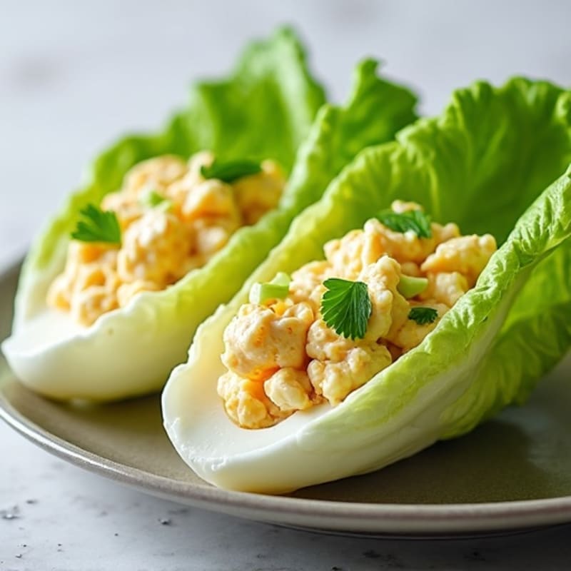 Creamy Greek Yogurt Egg Salad Lettuce Wrap