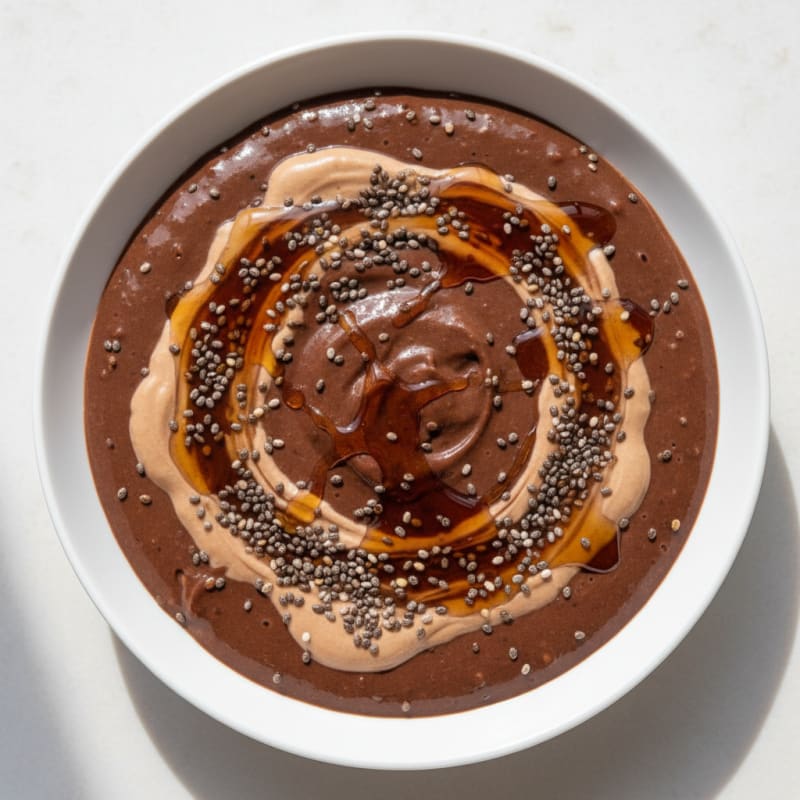 Silky Chocolate Protein Pudding with Chia Seeds