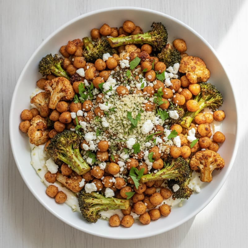 Roasted Vegetable and Chickpea Bowl