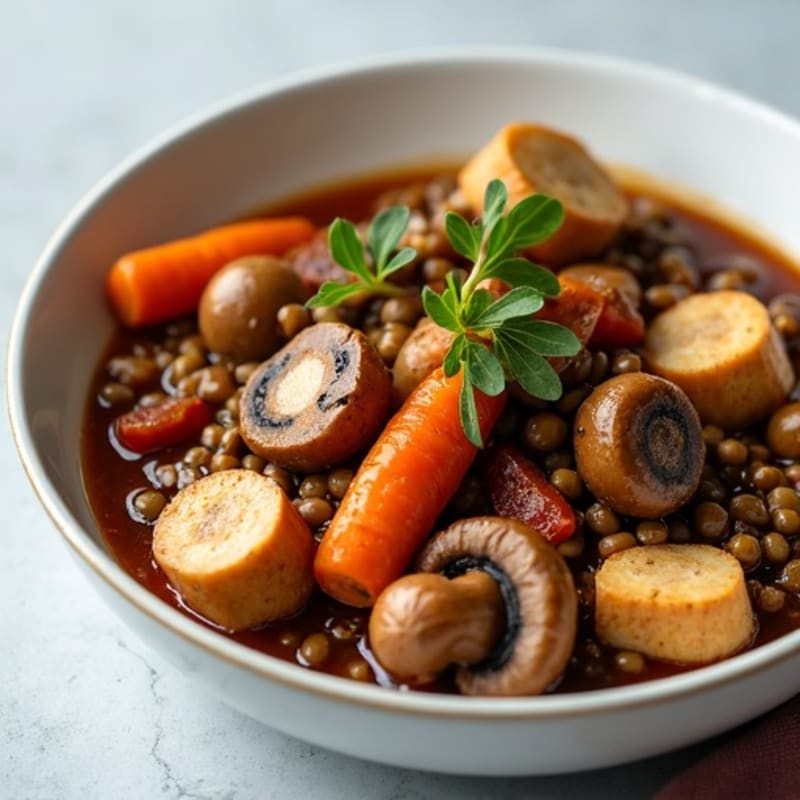 Hearty Vegan Mushroom Bourguignon