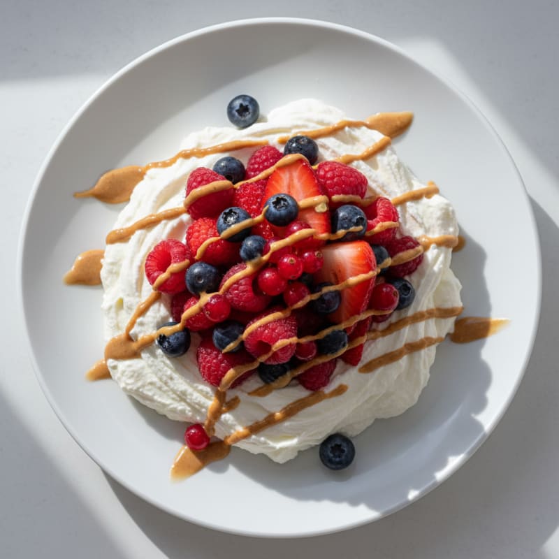 Silky Greek Yogurt Protein Mousse with Mixed Berries