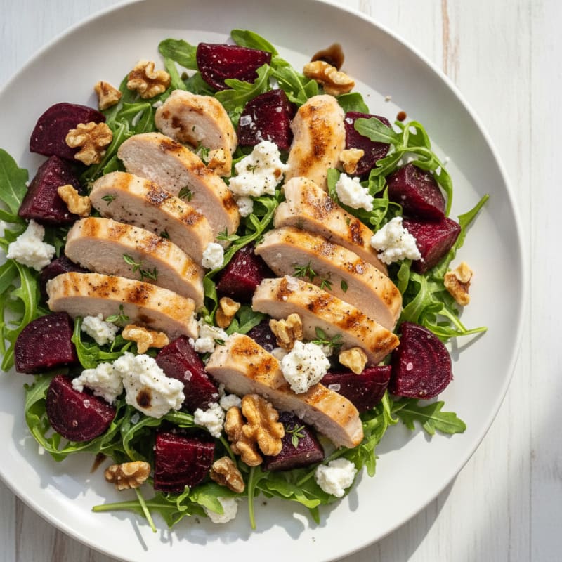 Roasted Beets with Goat Cheese and Walnuts