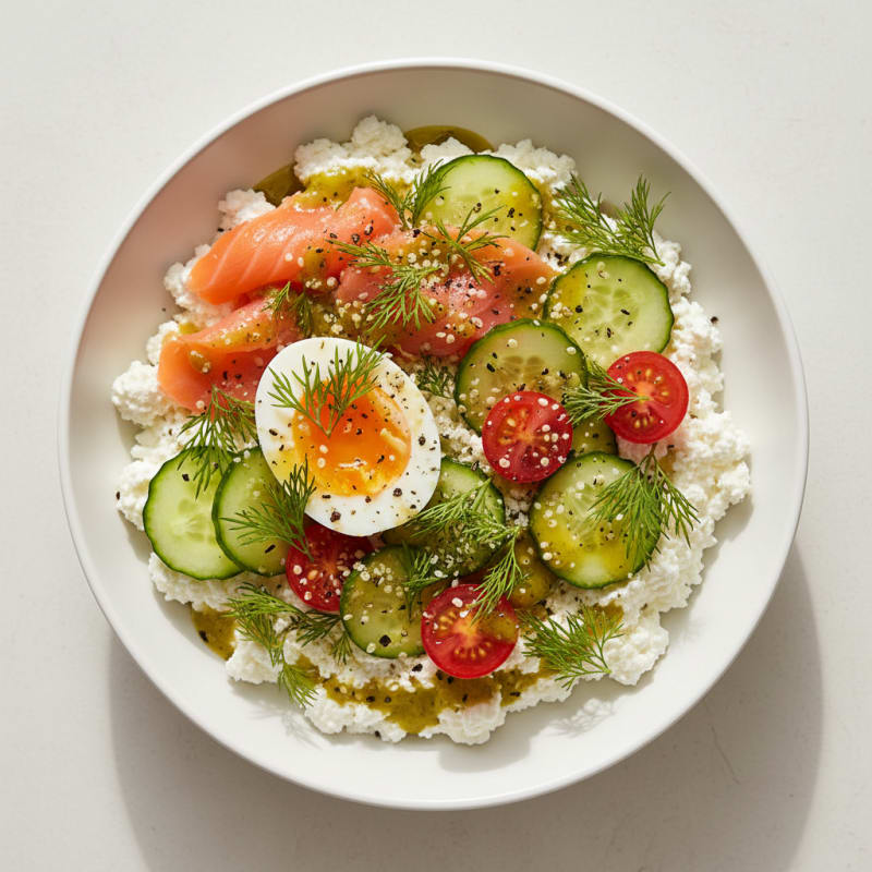 Zesty Lemon-Herb Cottage Cheese Bowl