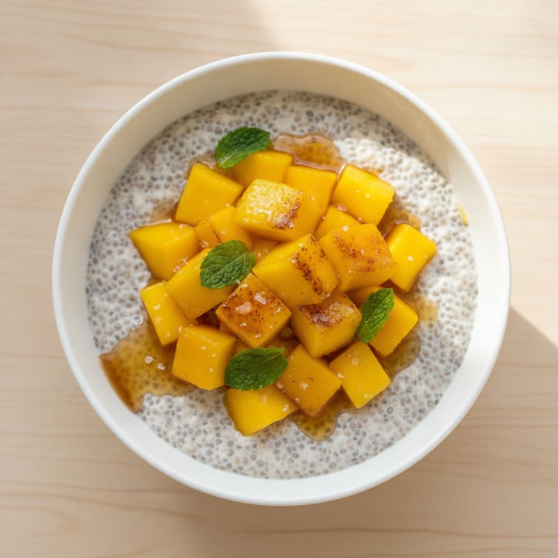 High-Protein Mango Chia Seed Pudding