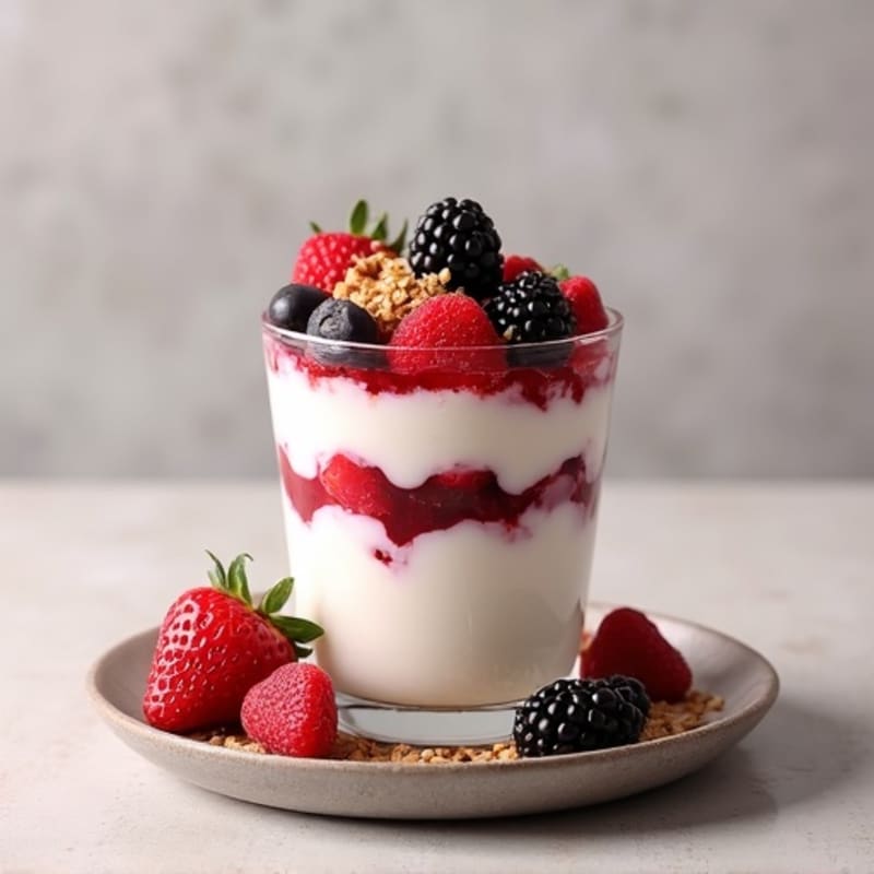 Creamy Greek Yogurt Protein Parfait with Mixed Berries