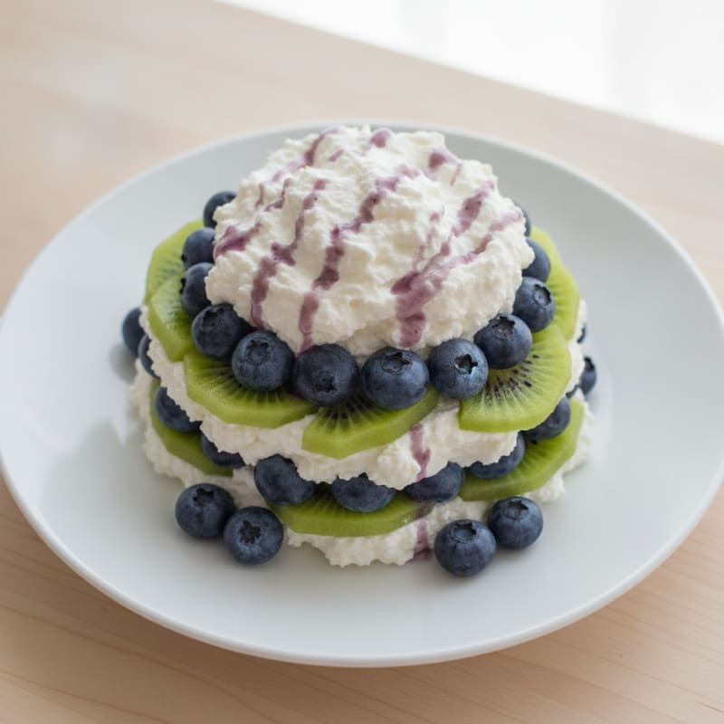 Greek Yogurt Protein Parfait with Blueberries and Kiwi