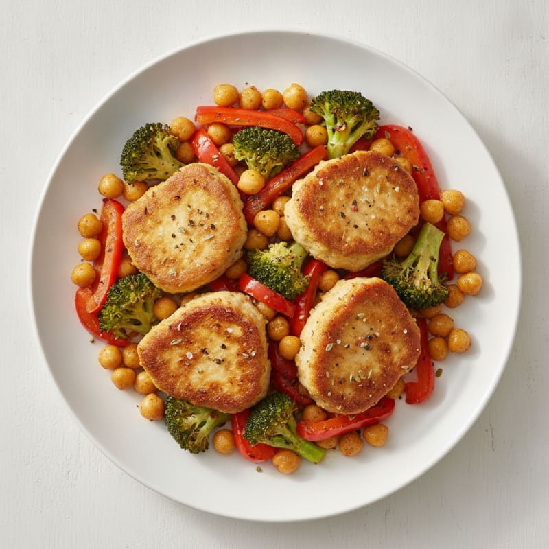 Lemon-Herb Quorn Fillets with Roasted Vegetables
