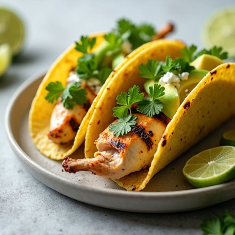 Lime-Cilantro Grilled Chicken Street Tacos