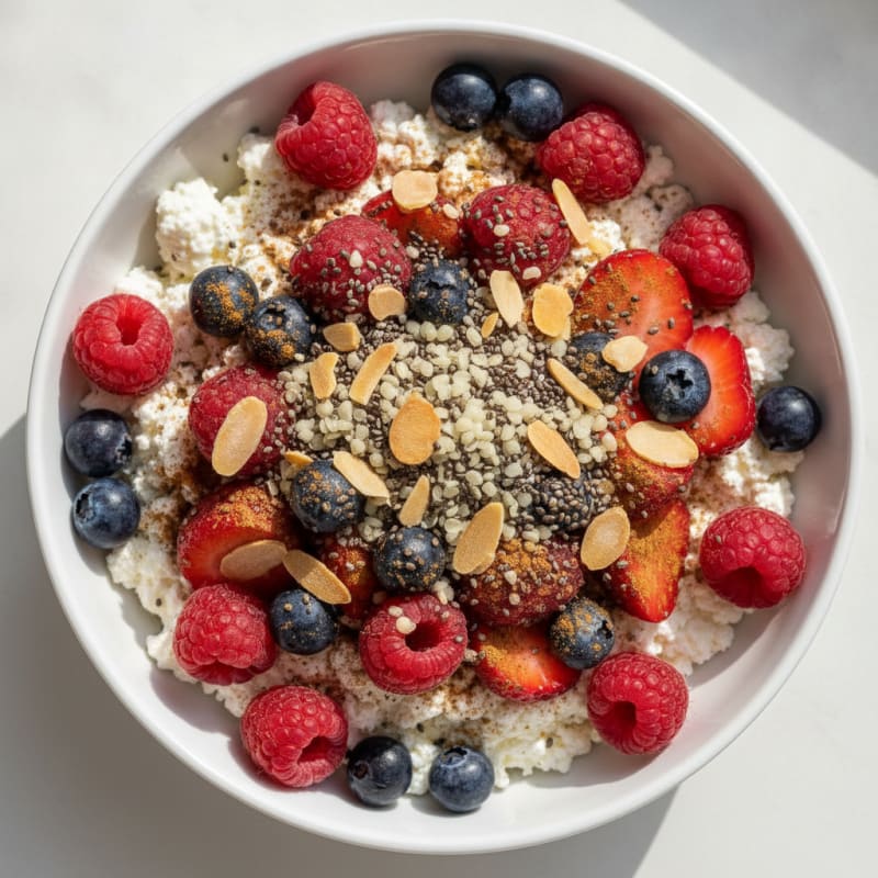Cottage Cheese Breakfast Bowl with Berries
