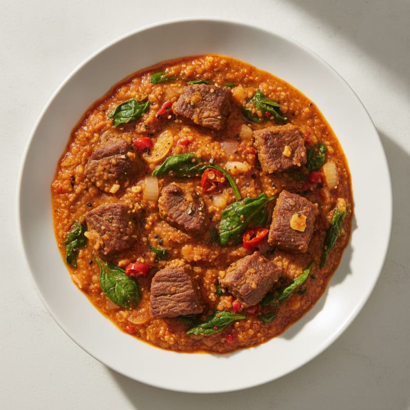 Egusi Soup with Braised Beef