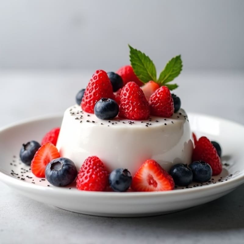 Silky Greek Yogurt Protein Pudding with Berries
