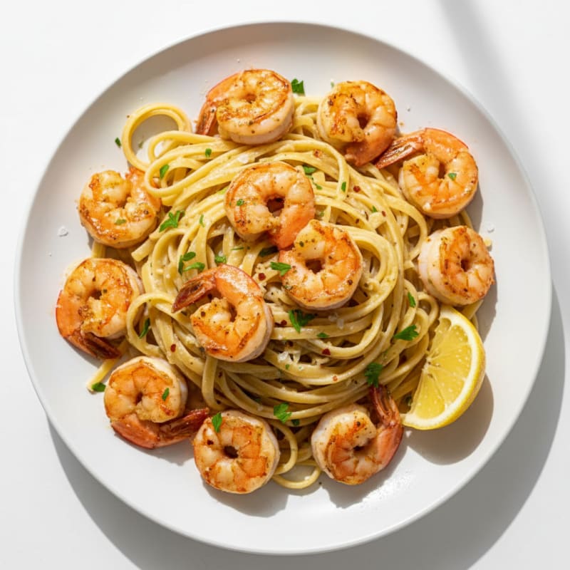 Garlic Butter Shrimp Scampi with Linguine