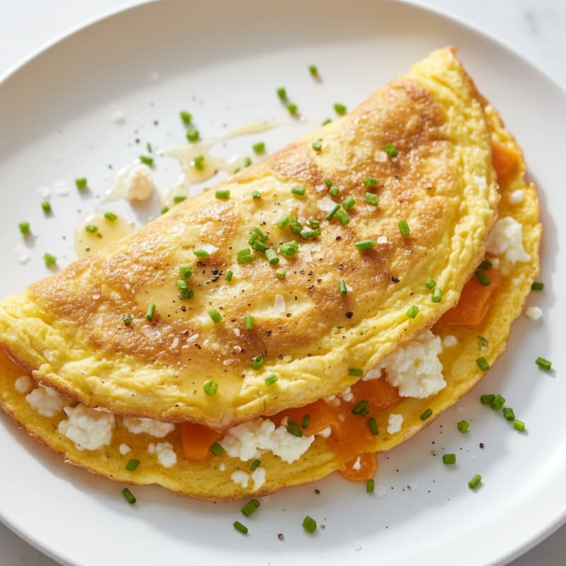 Fluffy Three-Cheese Omelette
