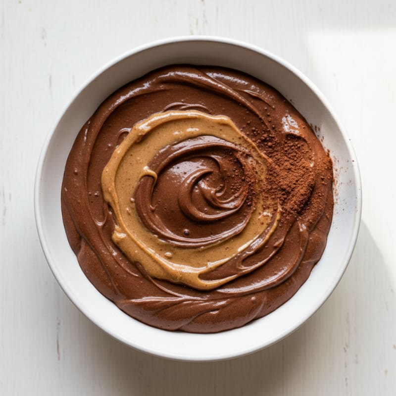 Silky Chocolate Protein Pudding with Almond Butter Swirl