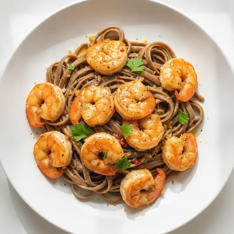 Garlic Butter Shrimp Scampi with Linguine