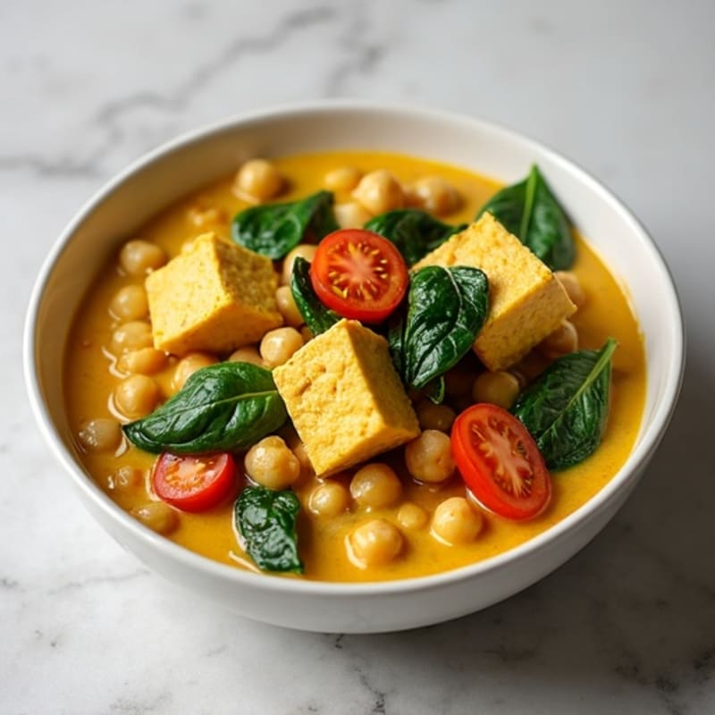 Creamy Coconut Chickpea and Spinach Curry