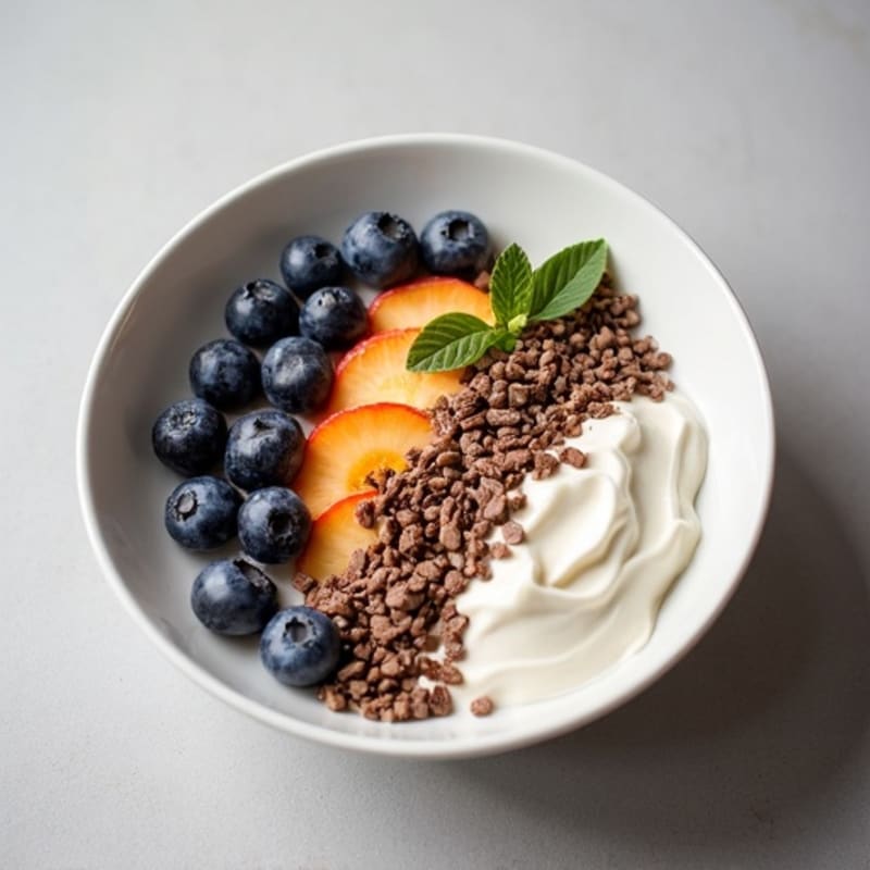 Protein-Packed Vanilla Bean Greek Yogurt Bowl with Cacao Nibs