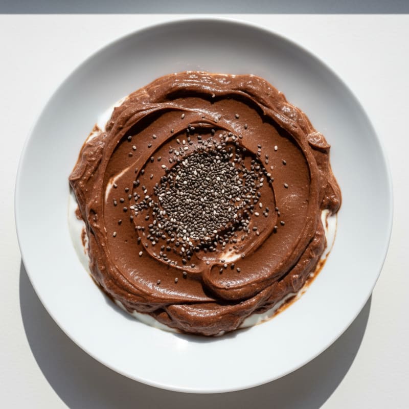 Chilled Chocolate Protein Pudding with Pea Protein and Coconut Yogurt