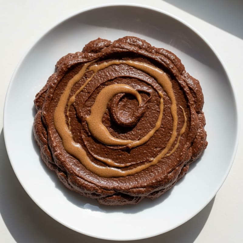 Silky Chocolate Protein Pudding with Almond Butter Swirl