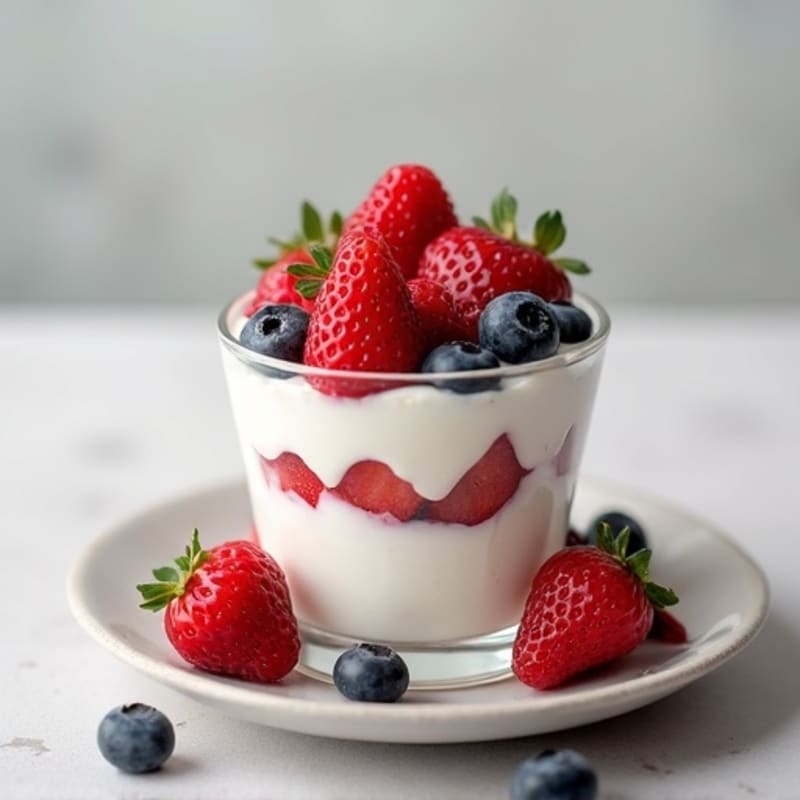 Protein Greek Yogurt Parfait with Mixed Berries
