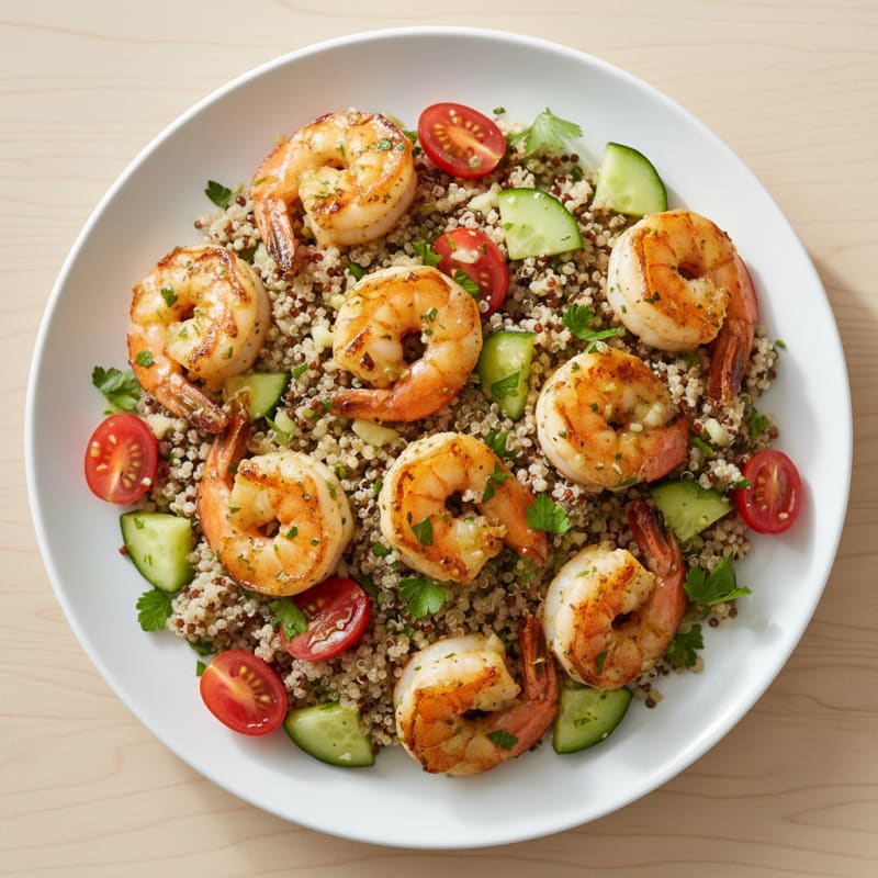 Grilled Shrimp and Quinoa Salad with Lemon Herb Vinaigrette