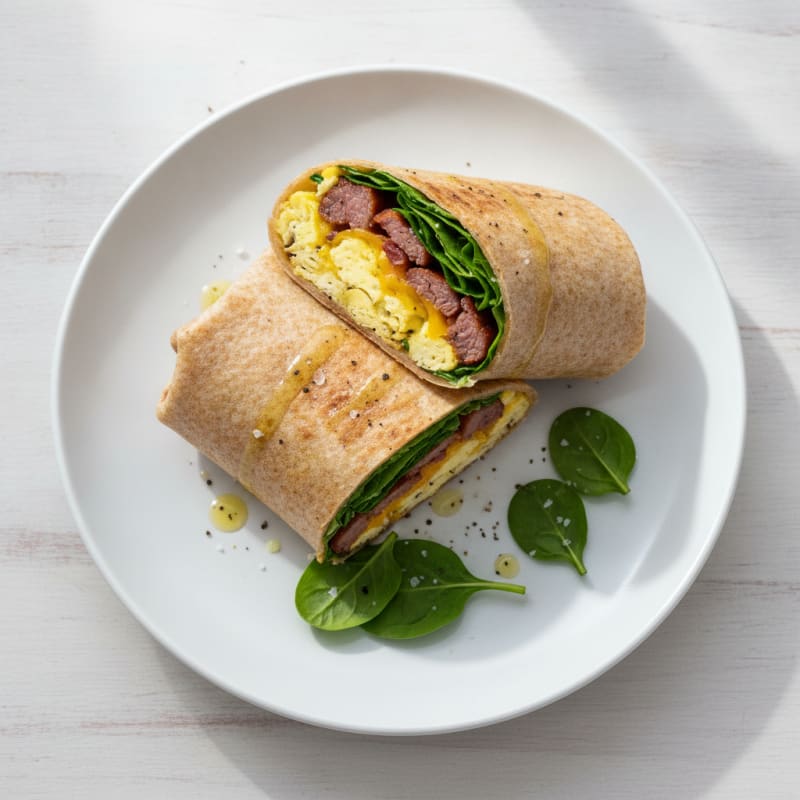 Hearty Beef Bacon Breakfast Burrito