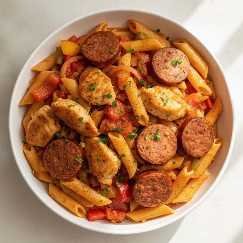 Cajun Chicken and Sausage Pasta