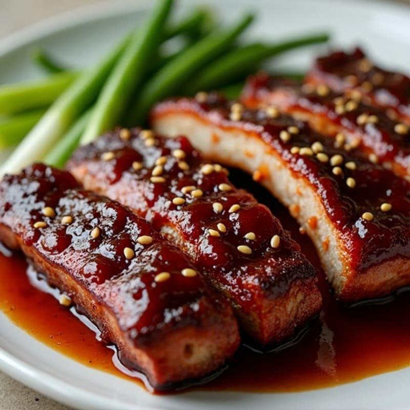 Healthy Sticky BBQ Pork Ribs