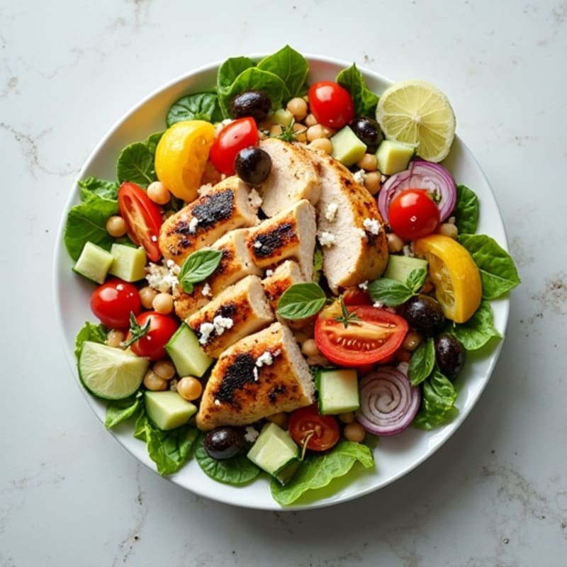 Fresh Mediterranean Chopped Salad with Lemon-Herb Vinaigrette