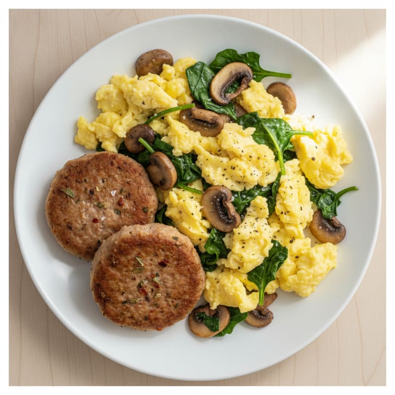 Sausage and Egg Breakfast Plate