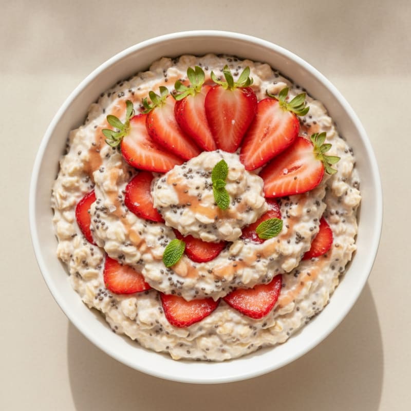 Strawberry Shortcake Overnight Oats