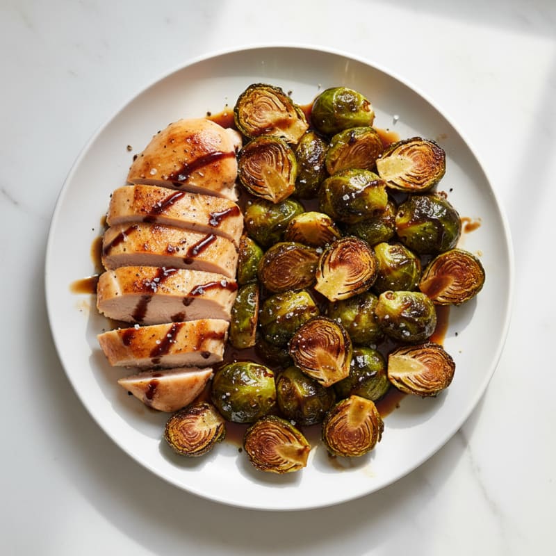 Crispy Balsamic Glazed Brussels Sprouts