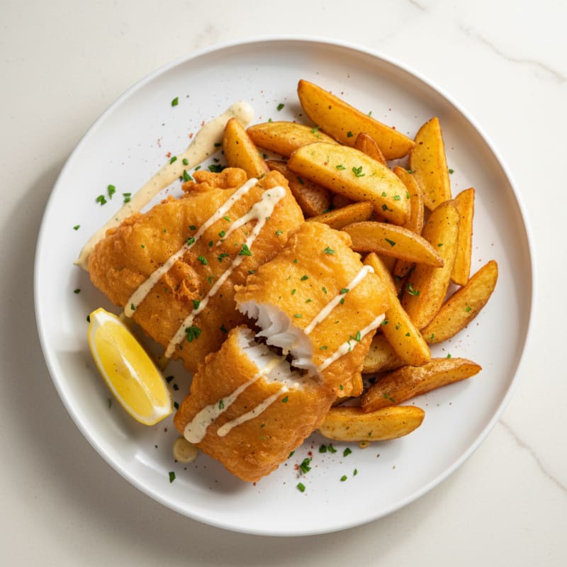 Crispy Beer-Battered Fish with Golden Fries