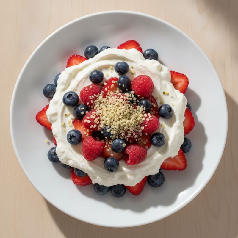 Greek Yogurt Protein Parfait with Mixed Berries