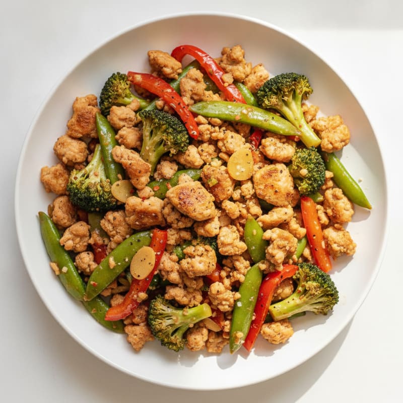 Ground Chicken and Vegetable Stir-Fry