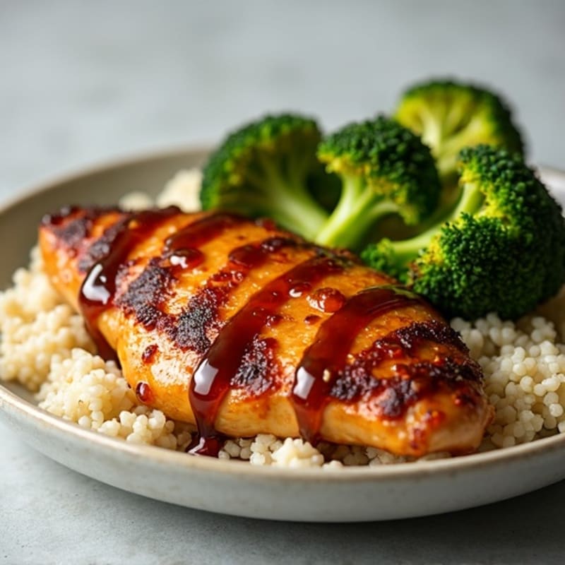 Baked Teriyaki Chicken with Roasted Broccoli