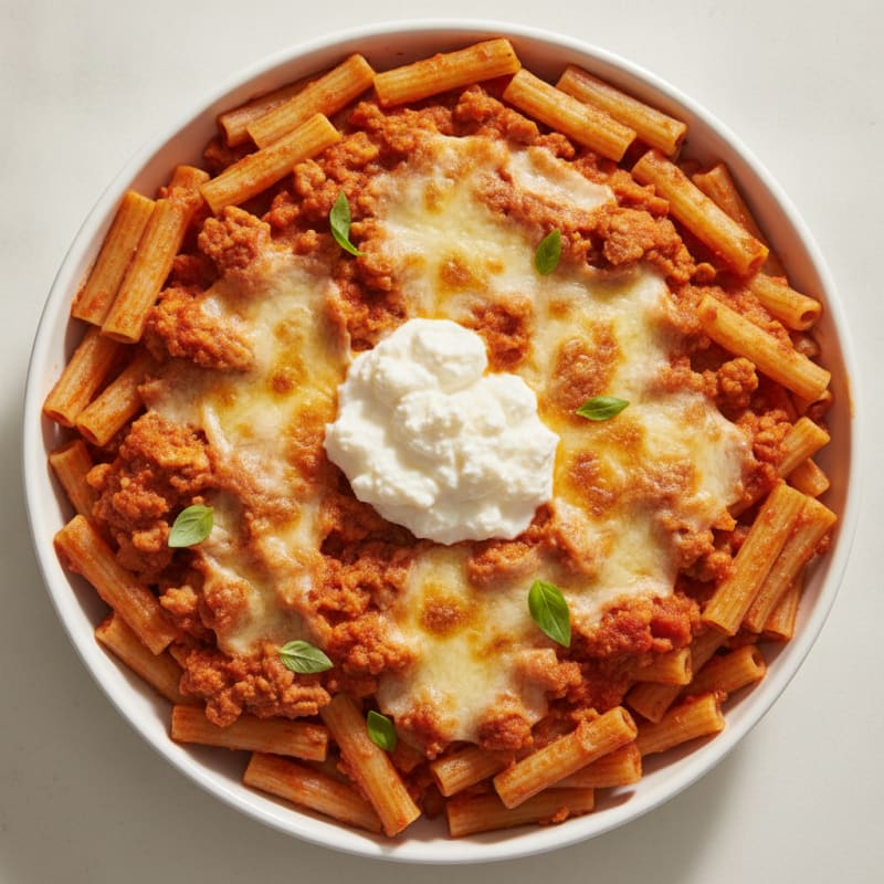 Classic Baked Ziti with Ricotta
