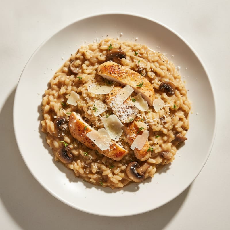 Creamy Mushroom Risotto with Parmesan