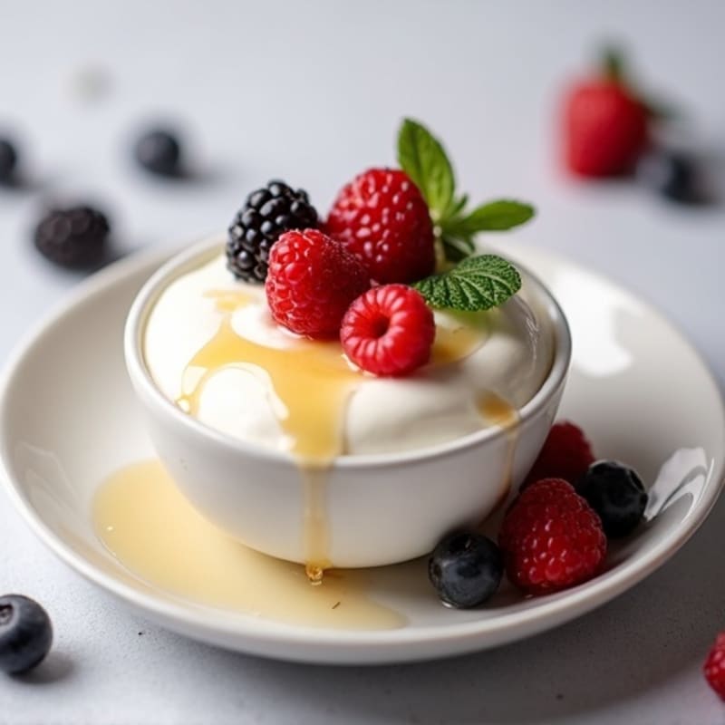 Silky Greek Yogurt Protein Mousse with Berries